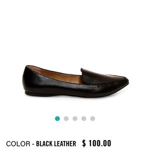 Steve Madden Black Leather Loafers/Flats Size 10 Women